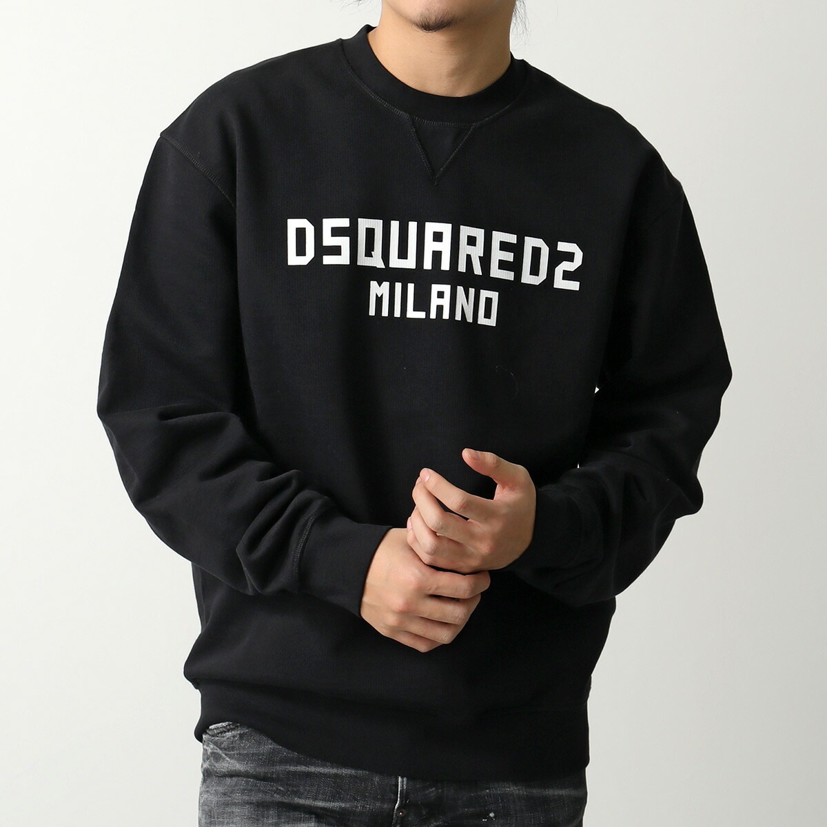 DSQUARED2 ディースクエアード トレーナー Milano Cool Fit Crewneck S74GU0927 D25028 メンズ スウェット ロゴ クルーネック コットン 長袖 900
