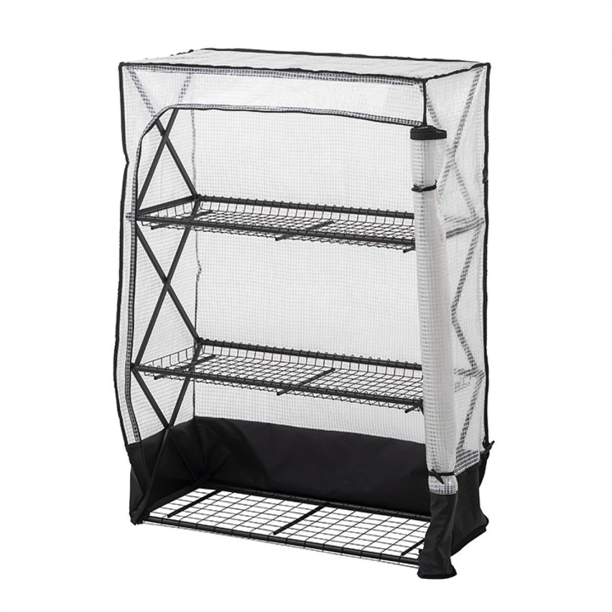 タカショー(TAKASHO) パンタグラックハウス L/A GFH-FS06S　組立品 ビニール温室 プランターラック 鉢台 スチール製 折りたたみ