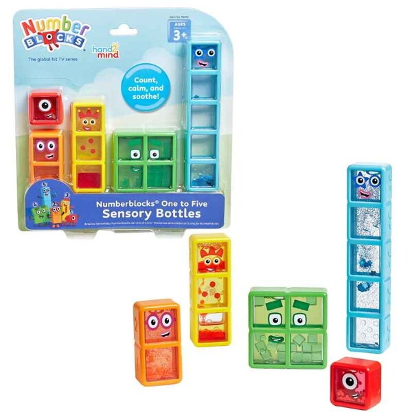 96090 Numberblocks One to Five Sensory Bottles ナンバーブロックス1-5 センソリーボトル