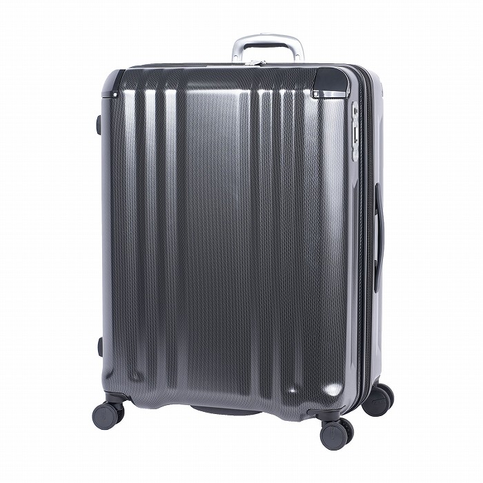 ハードキャリーケース デカかるEdge 拡張タイプ 10泊以上 102L＋18L ALI-089-102-WBK ウェーブブラック