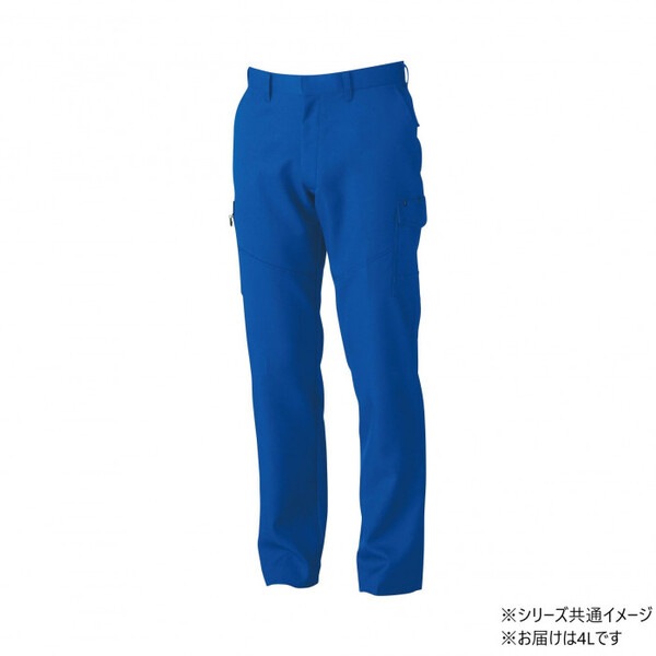 9668-98 カーゴパンツ(ノータック.脇ゴム) 4Lサイズ ブルー(8) SOWA