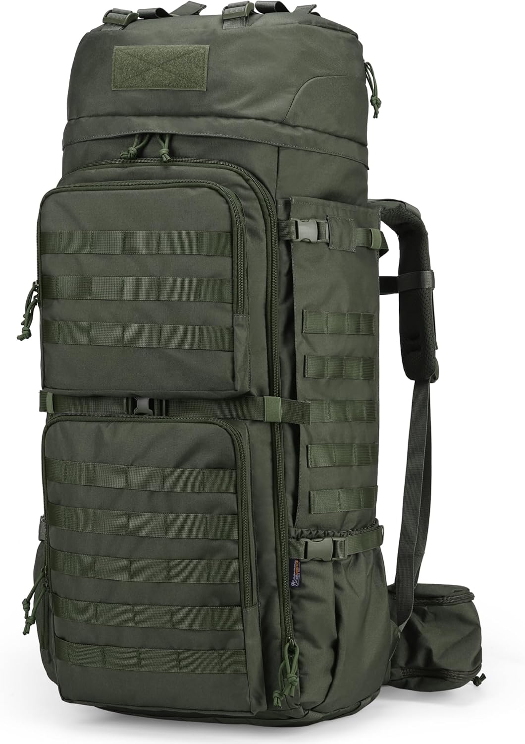 75リットル 大容量 ミリタリーバックパック 登山 キャンプ トレッキング 旅行 防災用 レインカバー付き