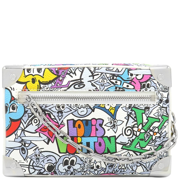 ルイヴィトン LOUIS VUITTON ショルダーバッグ ミニ ソフトトランク モノグラムコミックキャンバス モノグラムコミック シルバー金具 白 マルチカラー M82008【中古】