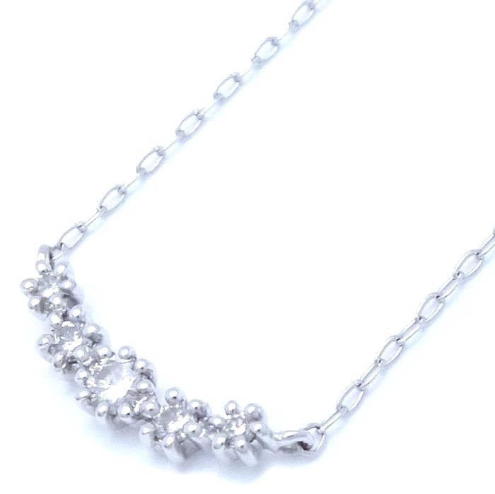 ダイヤモンド ネックレス K18WG ホワイトゴールド/292019【中古】