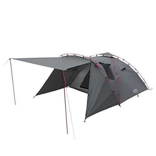 DOD(ディーオーディー) ライダーズタンデムテント 2-3人用 広い 前室 ツーリング フェス ワンタッチテント グランドシート標準付属 T3-485 ブラック