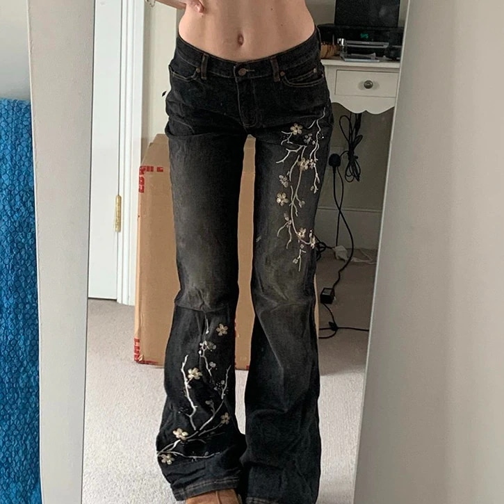 2025春夏 パンツ デニム ジーンズ ストリート系 ハイウエスト 美脚効果 脚長効果 細見え 夏総 おしゃれ かわいい 韓国系ファッション レディース お出かけフレンチ