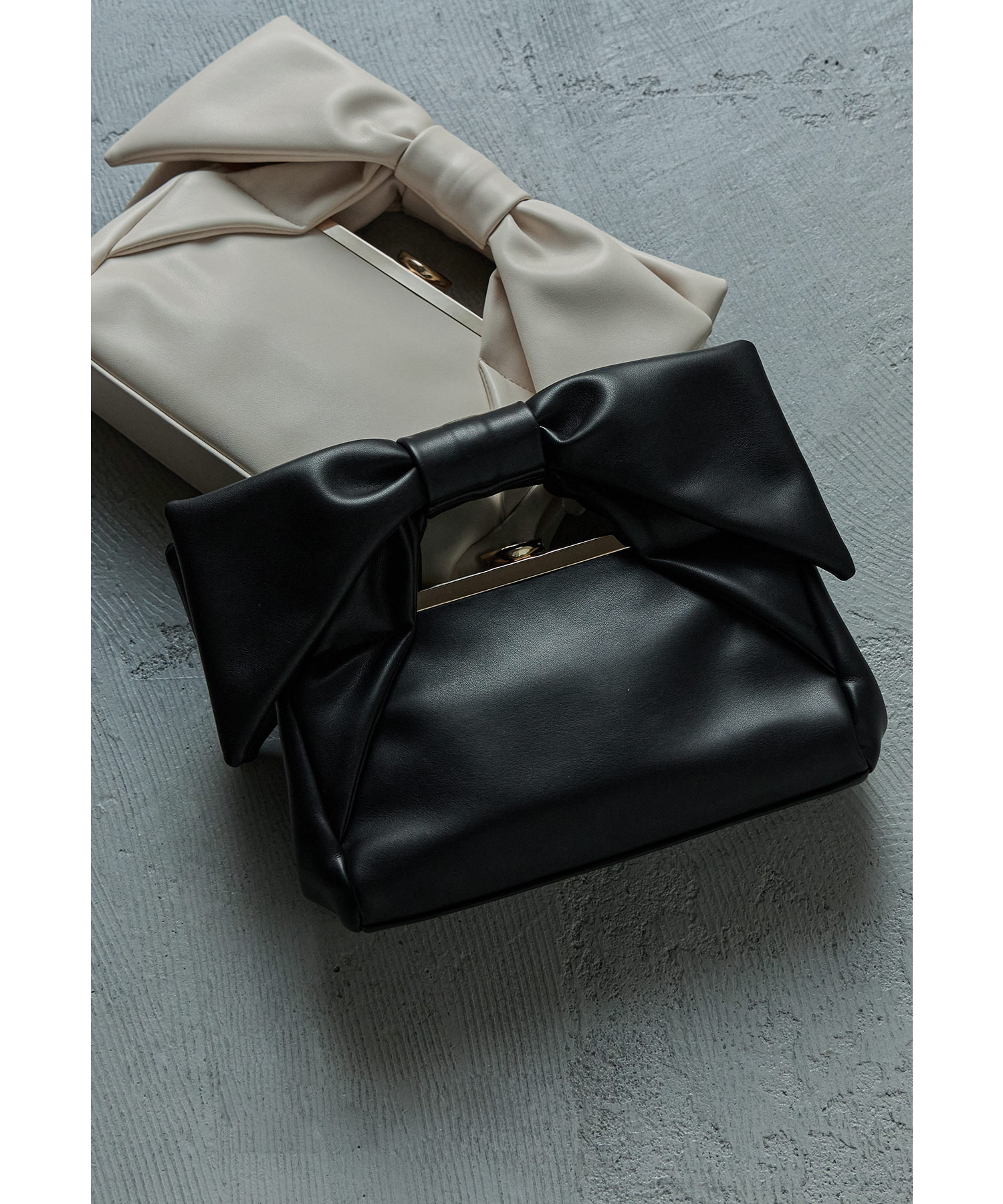 2wayダブルリボンハンドバッグ パーティーバッグ クラッチバッグ ショルダーバッグ 大きめ 無地 肩掛け 合成皮革 結婚式 お呼ばれ セレモニー パーティー 二次会 披露宴 謝恩会 成人式 同窓会