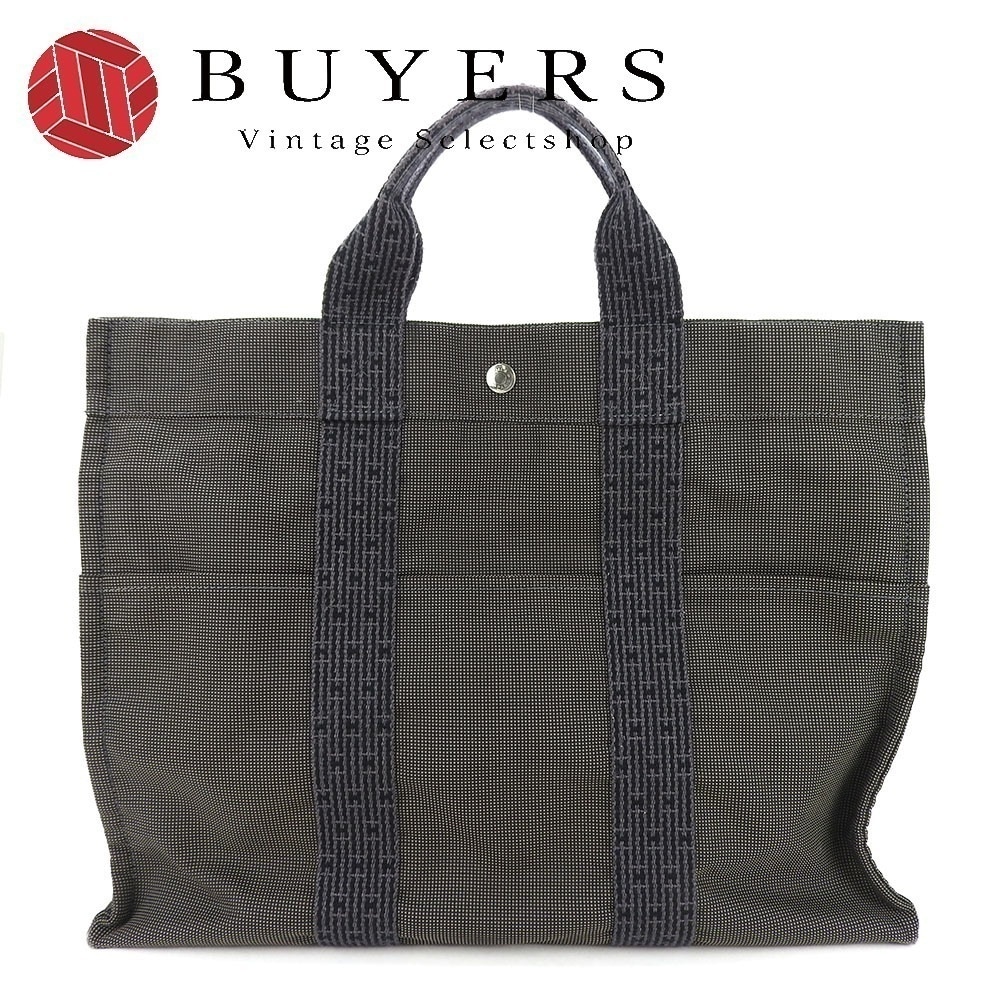 中古 トートバッグ トートMM エールライン キャンバス グレー シルバー金具 カジュアル 通勤通学 新金具 26,048円