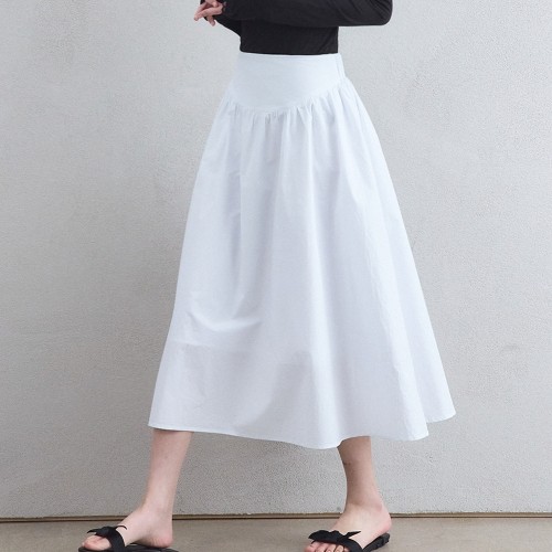 フレア V シャーリング スカート_(Daisy White,Coconut Beige,Midnight Navy)