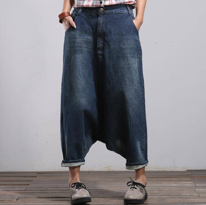 サルエル デニムパンツ レディース 大きいサイズ 森ガール デニム サルエルパンツ レディース