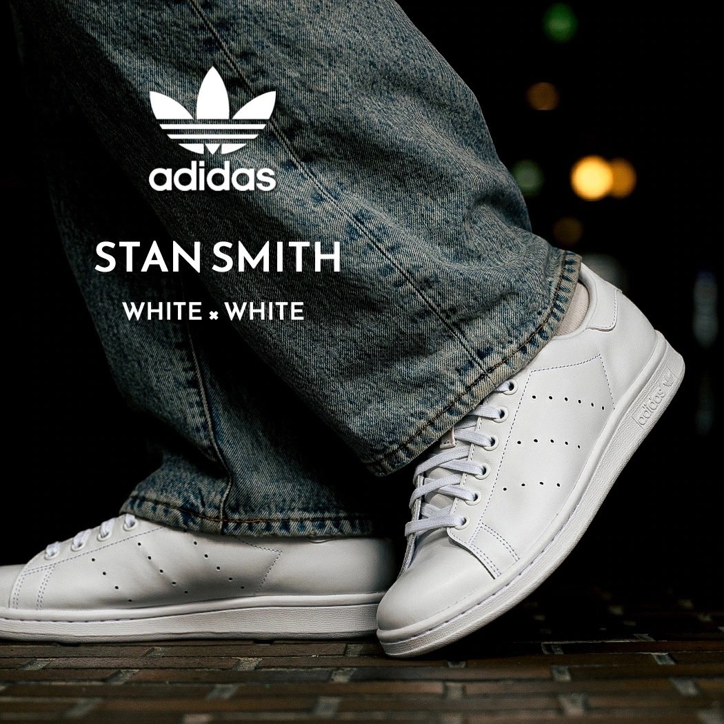adidas STAN SMITH WHITE WHITE アディダス スタンスミス スニーカー ( 白 ホワイト メンズ レディース S75104 )