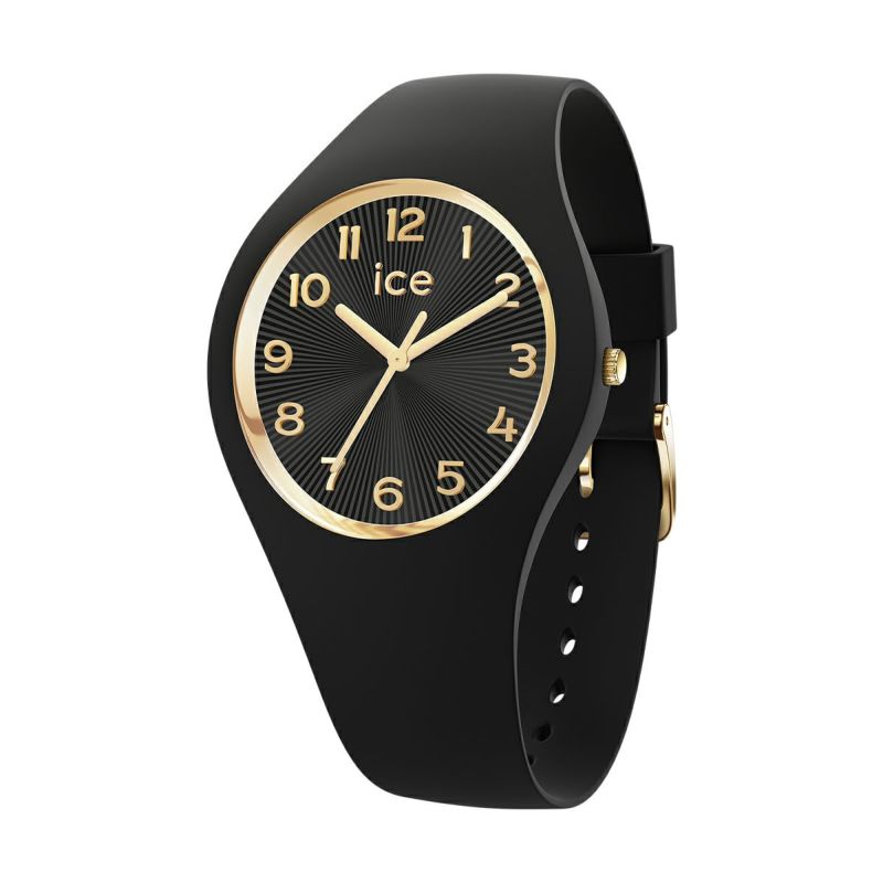 腕時計 ICE CHAMPAGNE スモール＋ 025257 ユニセックス メンズ レディース ブラック 正規代理店 シリコン 防水 3針 37mm 10気圧防水 13,024円