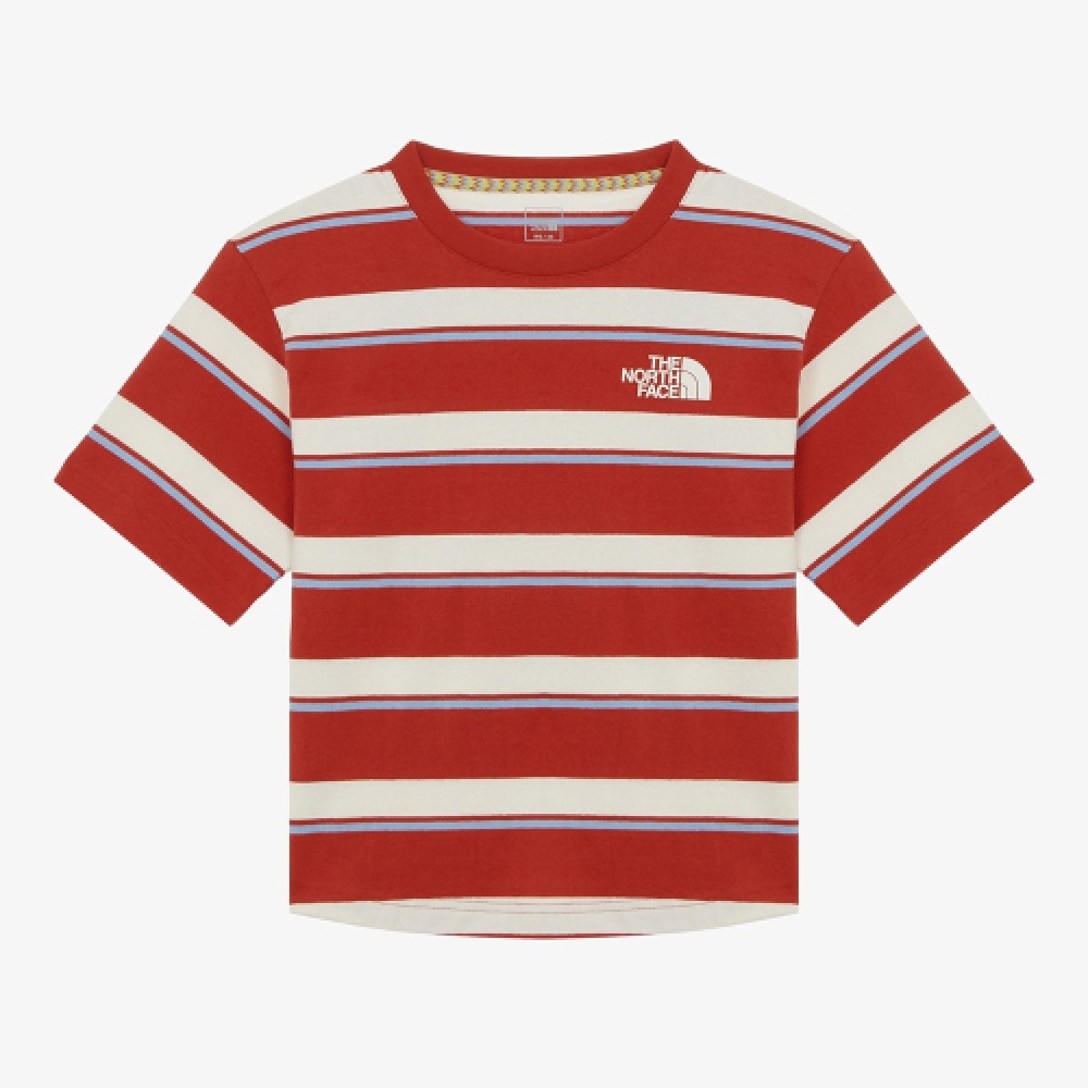 THE NORTH FACE デューロストライプ半袖Tシャツ_TOMATO