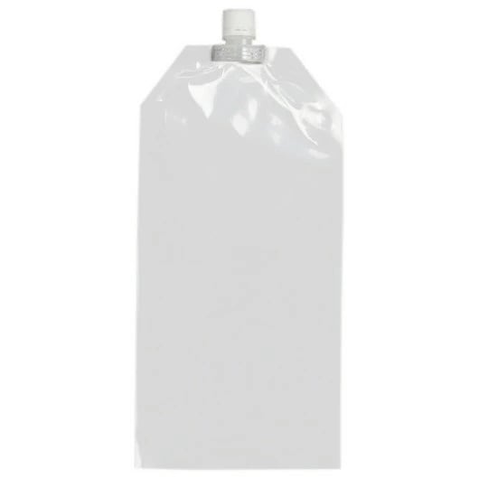 食品専用スパウトパウチ（キャップ付き袋）　スパウト付き三角袋（シール機で密封するタイプ）　V-SP-N-01（16mmφ）　1kg用　500枚【メーカー直送・代引き不可・時間指定不可】