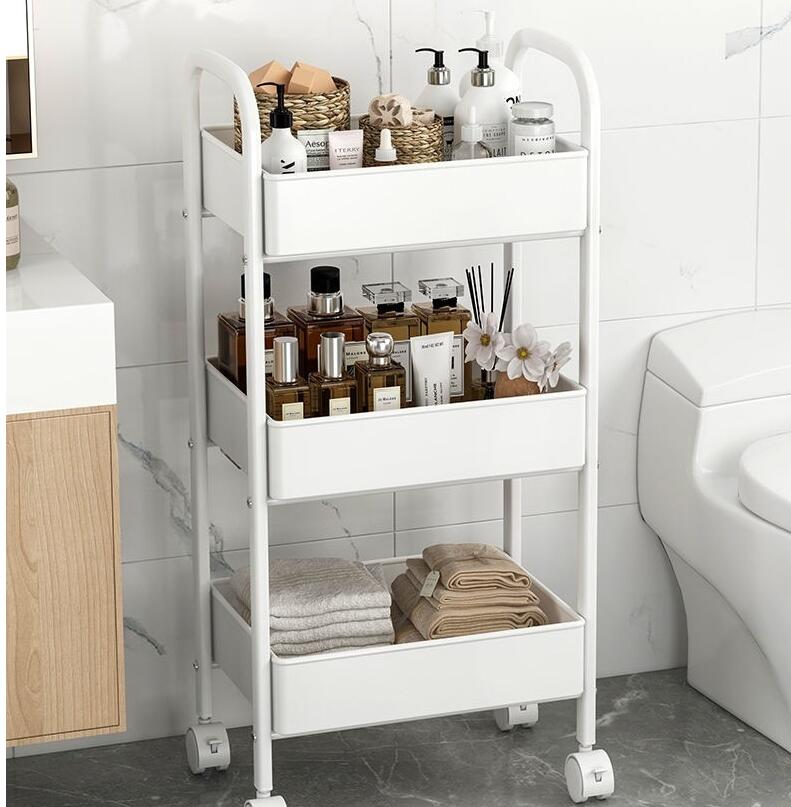 3段 収納ワゴン ブラック 三段ワゴン メタルラック 全 キャスターワゴン 調味料ワゴン 防錆 収納カート ワゴン バスケットトローリー キッチンワゴン ベビーワゴン 移動式 ワゴン スリムワゴ