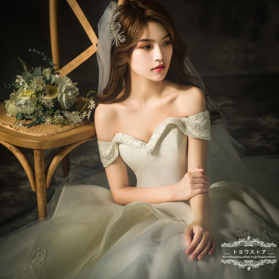 ウエディングドレス白ウェディングドレス結婚式二次会披露宴aラインドレスブライダルパーティードレスロングドレス結婚式海外挙式前撮り