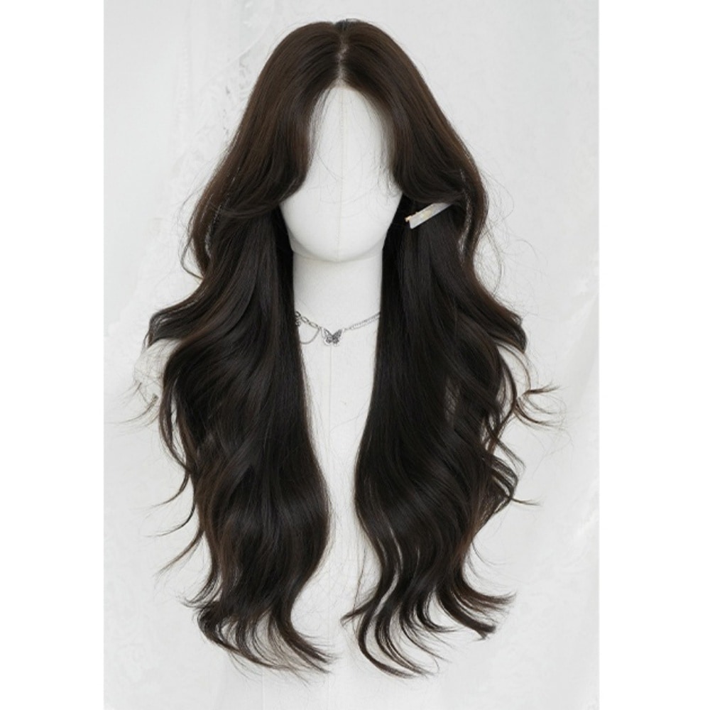ウィッグ かつら 黑髪 巻き髪 ロング オールレース ウィッグ 自然 高温耐熱 コスチューム用小物 日常 普段使い