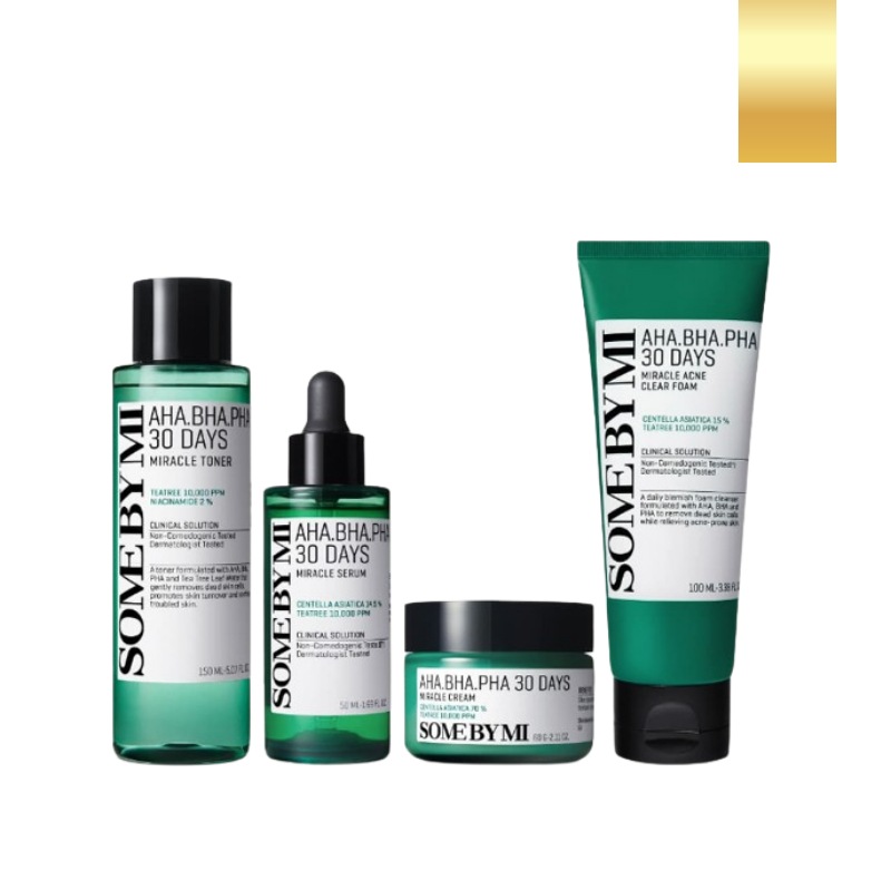 AHA.BHA.PHAミラクル ベスト 3点セット(アクネ フォーム 100ml+トナー 150ml+クリーム 60g)ミラクル オールケア 4点セット(アクネ フォーム100ml+トナー150ml+