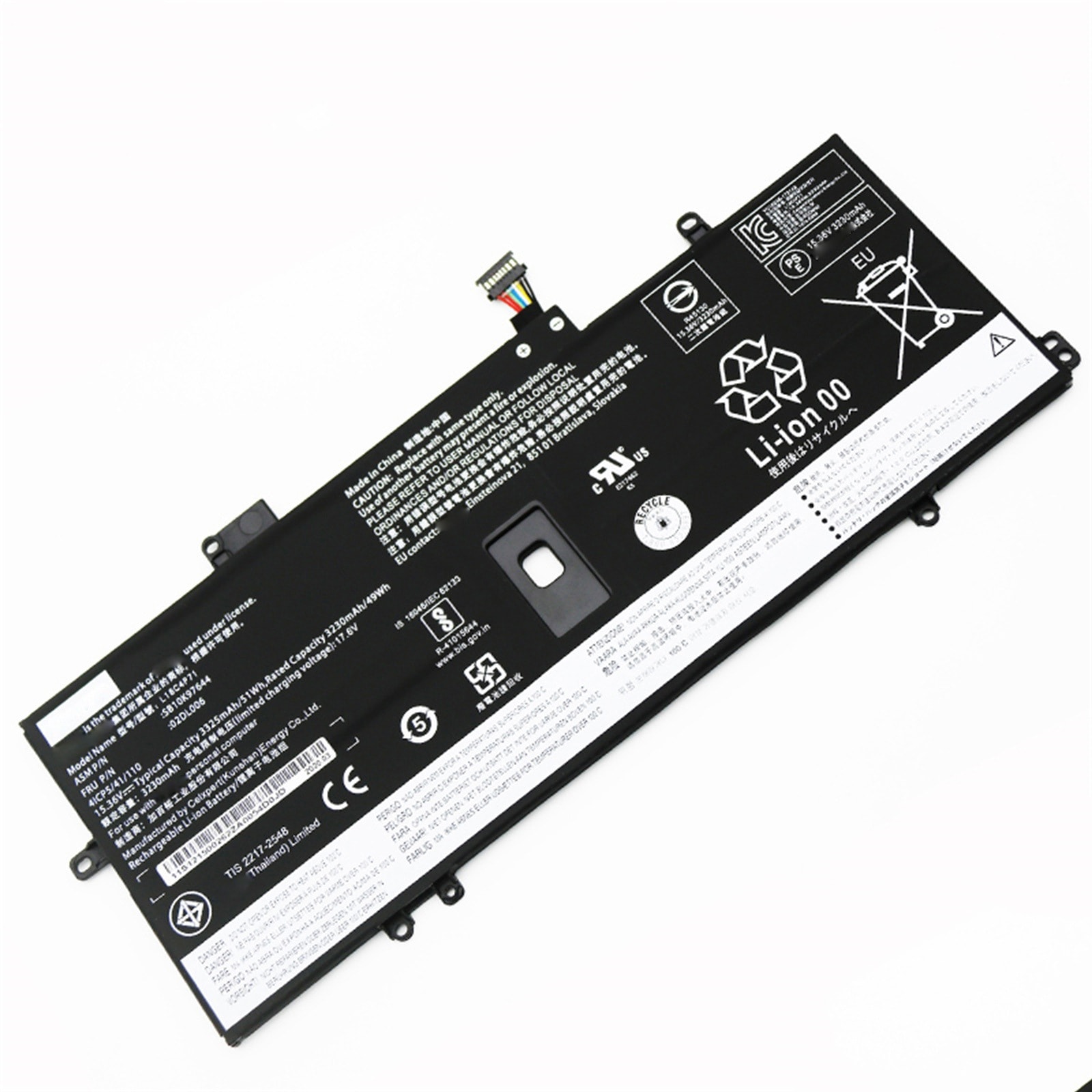 L18C4P71 電池・Lenovo/ThinkPadノートパソコン互換 X1 Carbon 2019/2020 7th TP00109A TP00109B X1 Yoga gen 4 L18M4P7