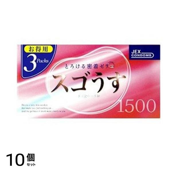 ジェクスコンドーム スゴうす1500 36個入 (12コ入×3箱パック) 10個セット