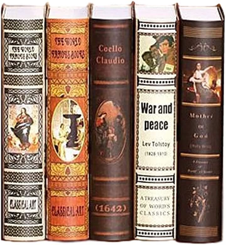 洋書 イミテーションブック アンティーク 調(大5冊セットＡ)