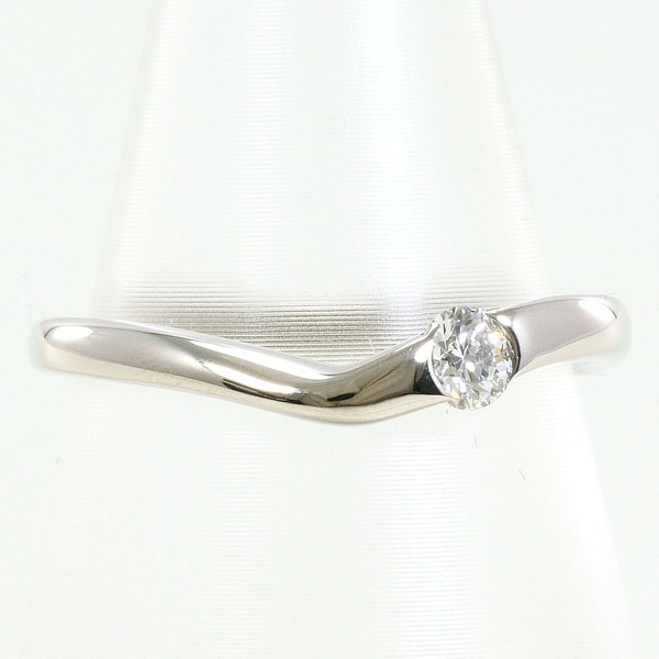 PT1000 リング 指輪 6号 ダイヤ 0.10 総重量約2.7g ジュエリー 中古 45,370円