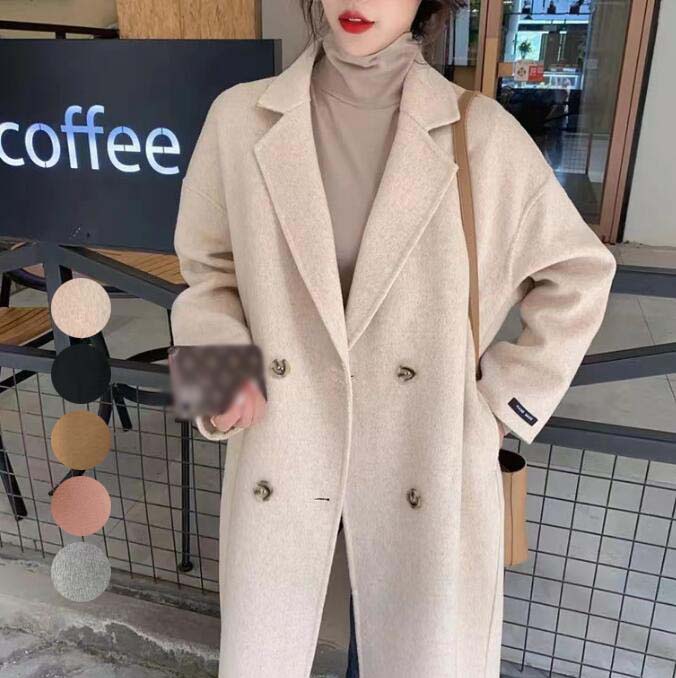 【】レディース チェスターコート ロングコート シンプル 大人 無地 きれいめ ロング丈コート 通勤 通学 ゆったりシルエット 暖かい チェスター カジュアルコート ベージュ 黒 秋 冬 アウ