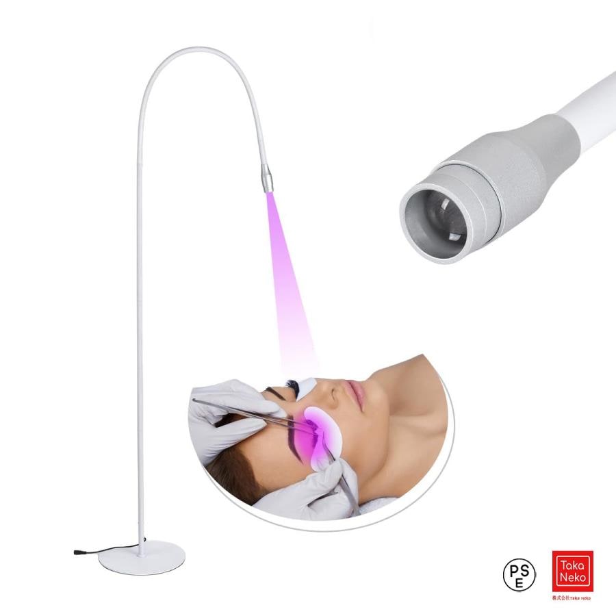 LEDライト マツエク専用 フットスイッチ付き LEDライト まつ毛エクステ アレルギー軽減 まつ毛エクステ施術スピードアップ LEDグルー硬化 10W