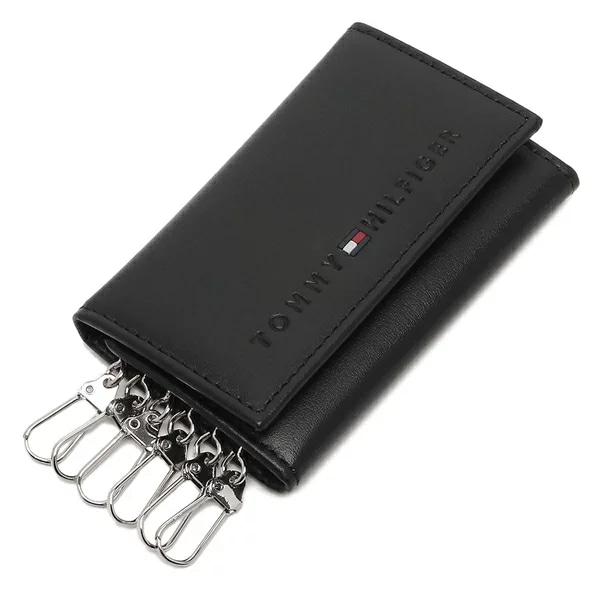 キーケース ウェルスレイ ブラック メンズ TOMMY HILFIGER 31TL17X005 001