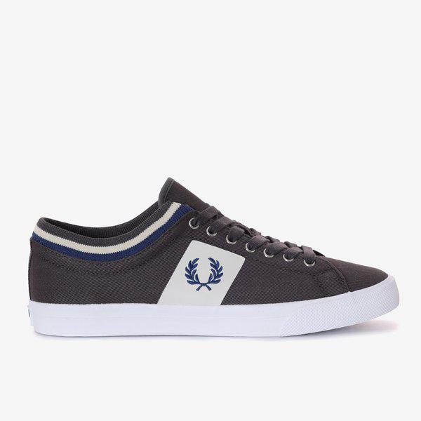 [FRED PERRY] メンズ コットン素材ツイル スニーカー Underspin Tipped Cuff Twill SFPM2317106-M35