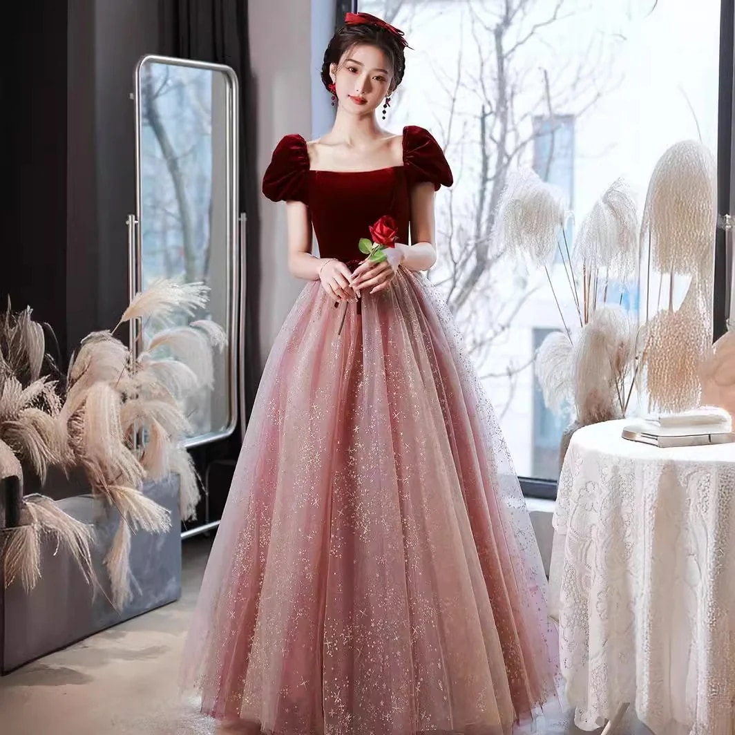 春のプリンセスドレスプラスサイズのトーストドレスイブニングガウン美術試験受験者社交界の誕生日パーティードレス美術試験ドレス 5,733円