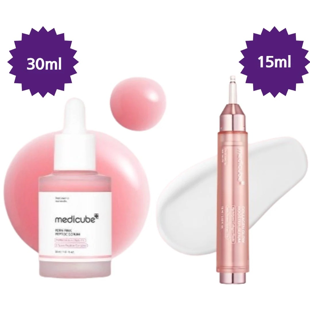 【NEW/正規品/PDRN白玉痕跡ピンクブースターセット】ピンクアンプル30ml+ミルクタンパク質ブースターセラム15ml /トラブル赤いシミ跡/水分防御膜/保湿/白玉肌/韓国コスメ