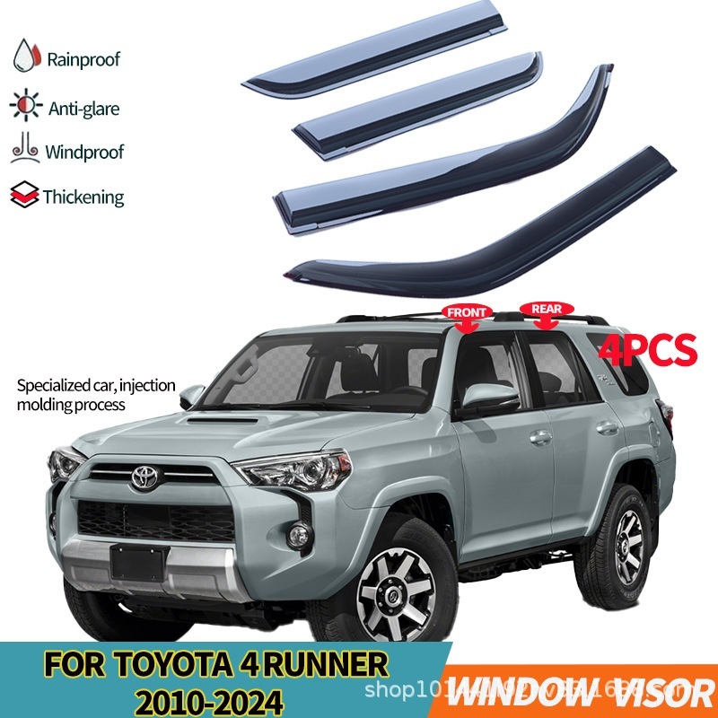 toyota 4 RUNNER 2010+ Window visorワゴン サイドドアバイザー TOYOTA トヨタ 車両用レインガード 晴雨兼用 車用品 貼り付け