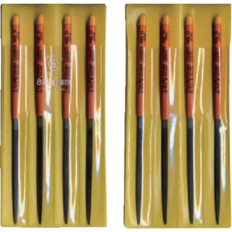 ツボサン 組ヤスリ 8本組 角 細目 KA00803