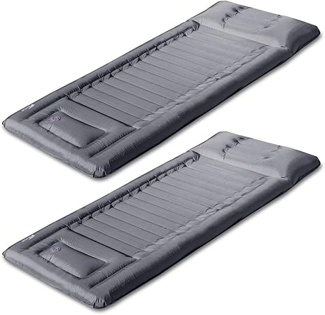 枕付き コンパクトエアーマット ポンプ搭載 コンパクト収納 リップストップ生地 二重バルブ キャンプ アウトドア 7,459円