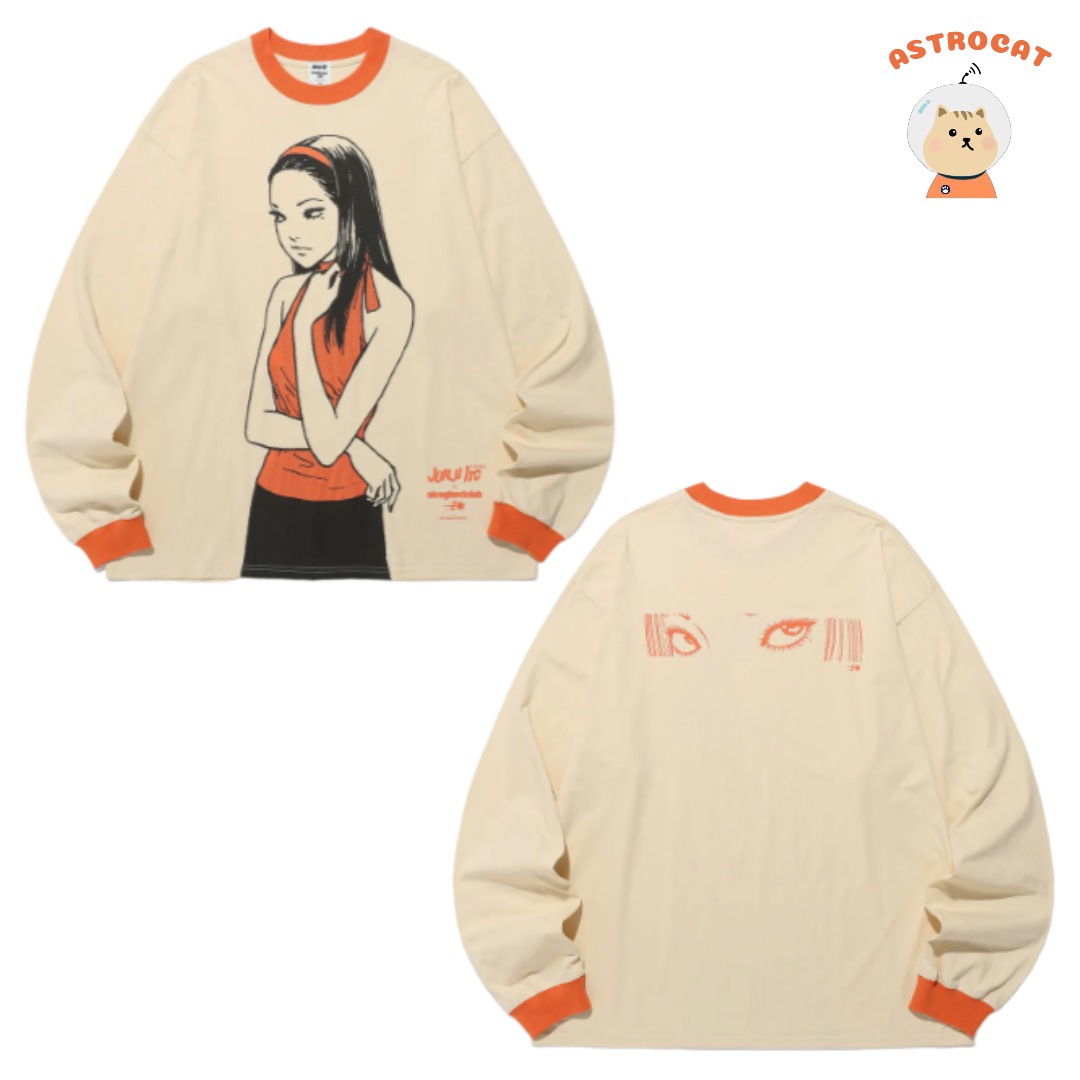 [ITO JUNJIコラボ] イトジュンジ トミエ JUNJI ITO MANIAC TOMIE BIG BIG L/S TEE_IVORY