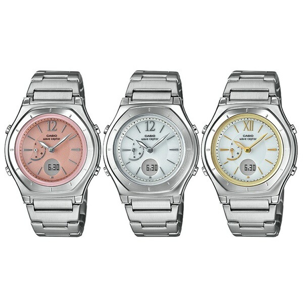 【選べる3モデル】国内正規品 CASIO カシオ 時計 レディース 腕時計 手表 WAVE CEPTOR ウェーブセプター 電波ソーラー アナデジ アナログ デジタル メタルバンド LWA-M160D