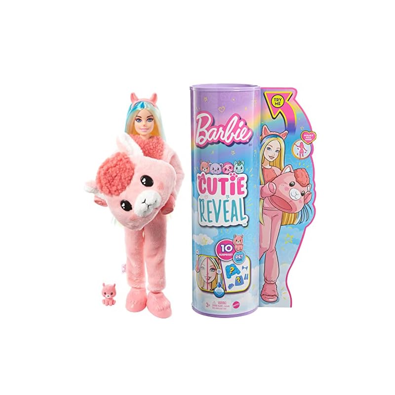 バービー(Barbie) キュートアップ! きぐるみバービー ラマ 【着せ替え人形】 【ドール&アクセサリー】 【3才~】 HJL60