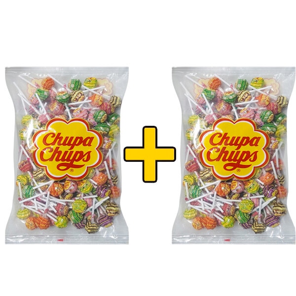 チューパチャップス 正規品 詰め替えバッグ 大容量 棒キャンディ 120個入り 2個