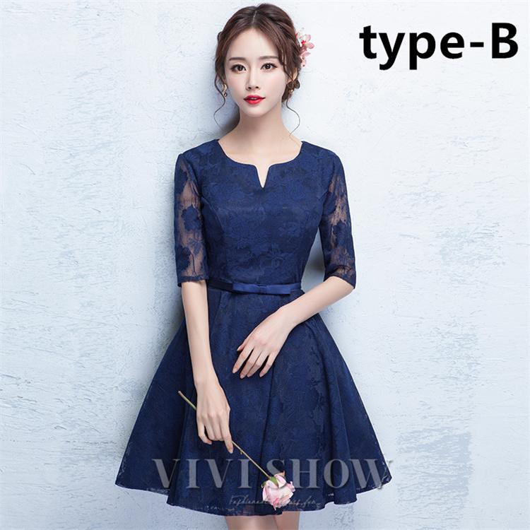 【SNS大人気】パーティードレス 結婚式 ドレス ワンピース 同窓会 式 謝恩会 袖あり 20代 30代 40代 キャバ 大きいサイズ 二次会 入学式 卒業式