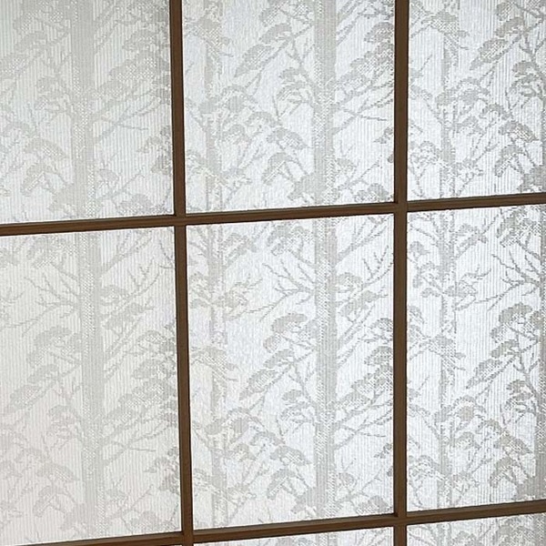 柄あり 障子に貼るレース 森林柄 100x200cm 2枚入り