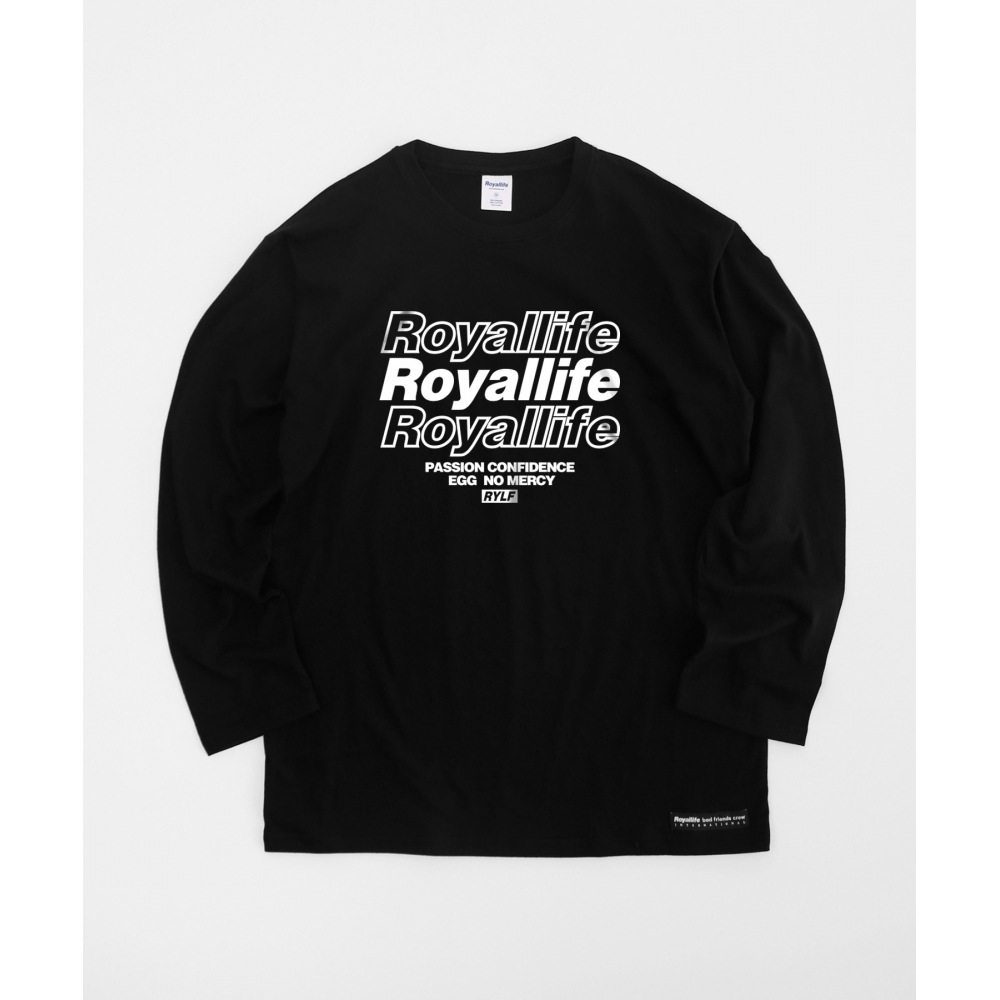 ROYALLIFE RLL201マルチロゴロングスリーブ - ブラック