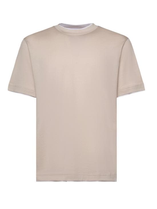 ELEVENTY Men T-Shirts M75TSHM04TES0M237 03 01 Taupe white