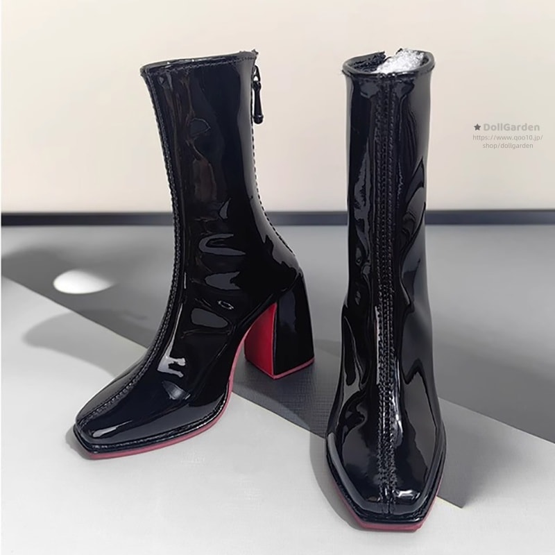 1/4 1/3 75 BJD ドール靴 ハイヒールブーツ 皮革靴 ブラック ホワイト シューズ SD/MSD/ID75/dk75/yc76/yc77/fmd80サイズ球体関節人形用お靴 ドールウェア