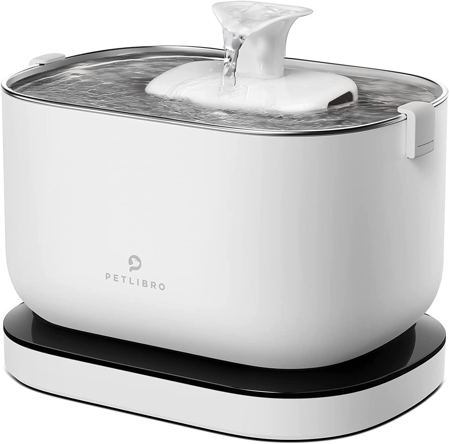 PETLIBRO 猫 水飲み器 自動給水器 コードレス 2WAY給電 無制限置き場所 電池内蔵 猫給水器 中小犬用 猫用 ワイヤレスポンプ 2.5L大容量 表示ランプ付き 4重濾過 静音循環式 動作検