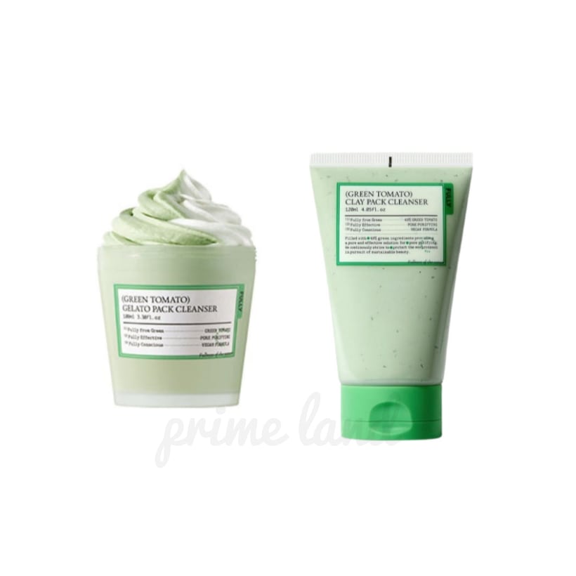 [セット] グリーントマトクレイパッククレンザー 120ml + グリーン トマト ジェラート パック クレンザー 100ml