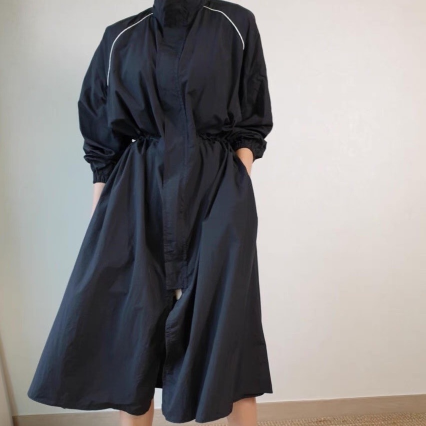 オーバーサイズスポーティシャツワンピース 長袖 韓国ワンピース シャツワンピース ワンピース黒 カジュアル 白 ホワイト 黒 ブラック 韓国 オルチャン レディース オーバーサイズ シャツワンピ