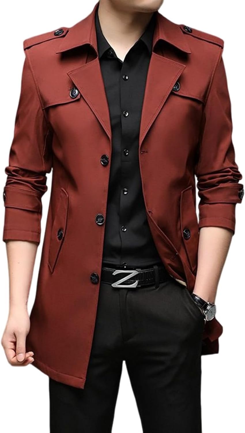 メンズコート ビジネス スプリングコート テーラードカラー ジャケット 紳士服 カジュアル アウター 薄手 防風 コート ミディアム丈 お洒落 大きいサイズ 羽織り トップス アウター