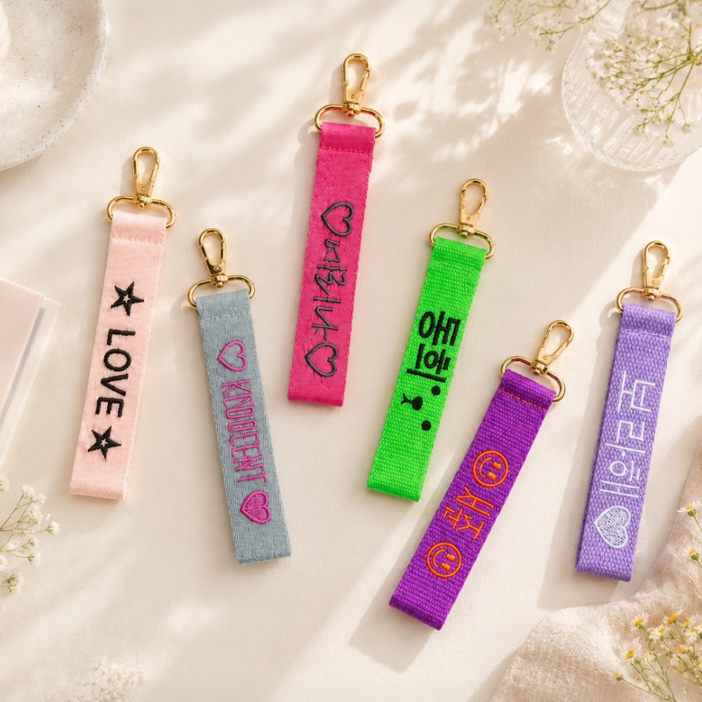 CHRISTIAN PEAバンダナ　チャーム　ネームタグ小袋セット匿名配送 Qoo10] 韓国 ハングル刺繍可能 ネームタグ 単品