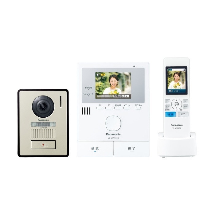 テレビドアホン どこでもドアホン ワイヤレスモニター付き 電源コード式 VL-SWE210KLA